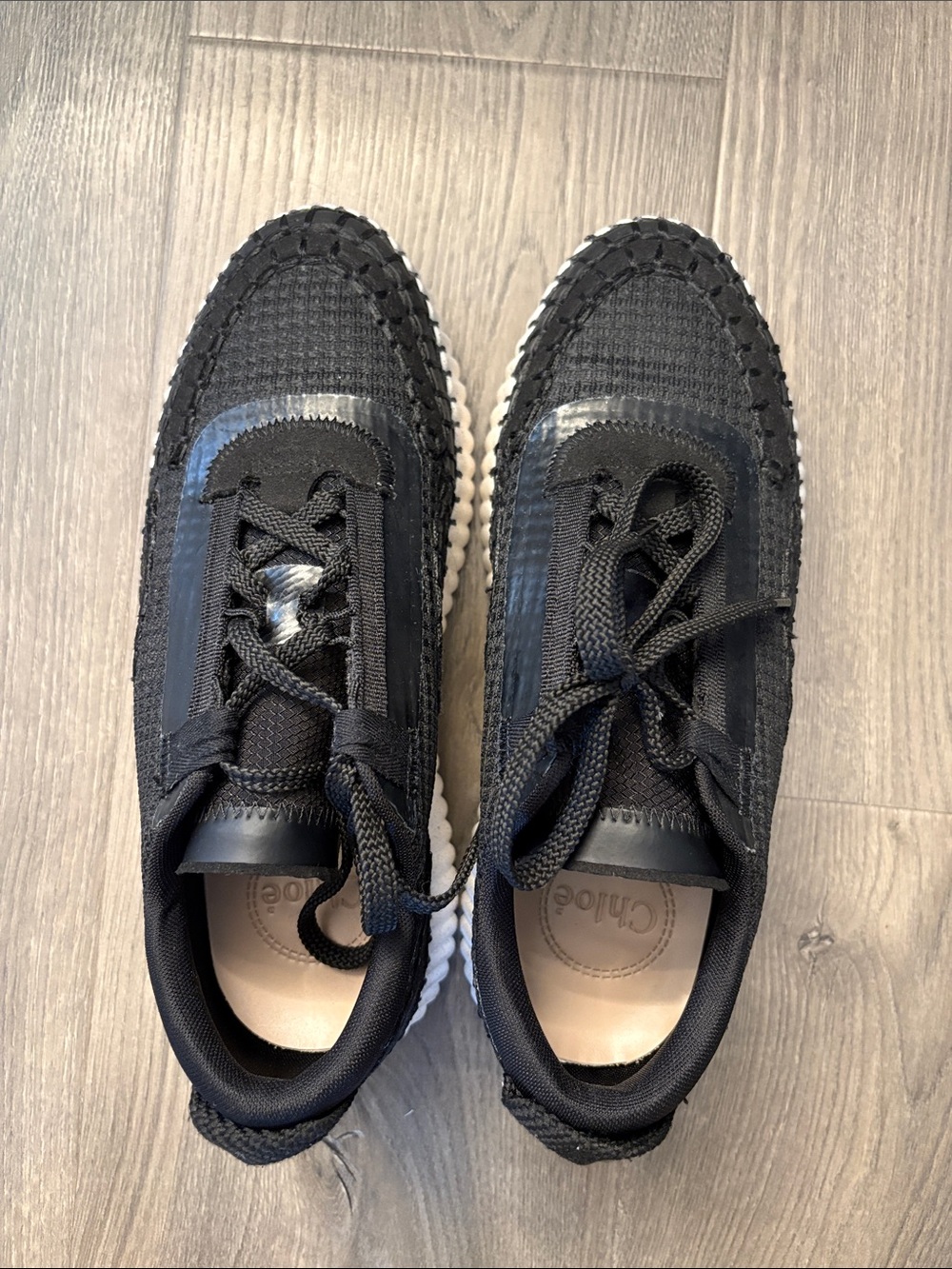 Chloé Women's Nama Woven Platform Low Top Sneakers